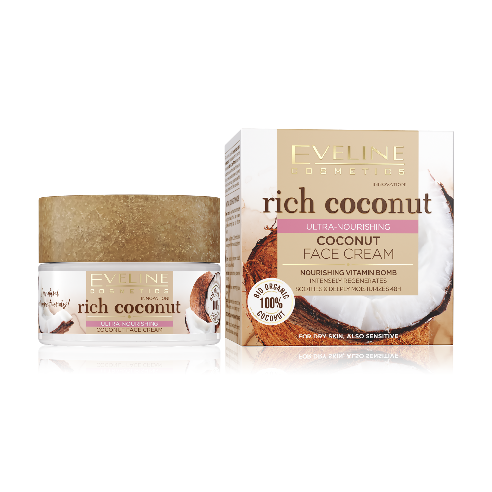 Eveline Rich Coconut Крем для лица Интенсивно увлажняющий кокосовый 50 мл