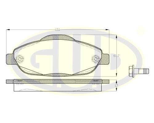 

Тормозные колодки G.U.D. передние дисковые gbp132300