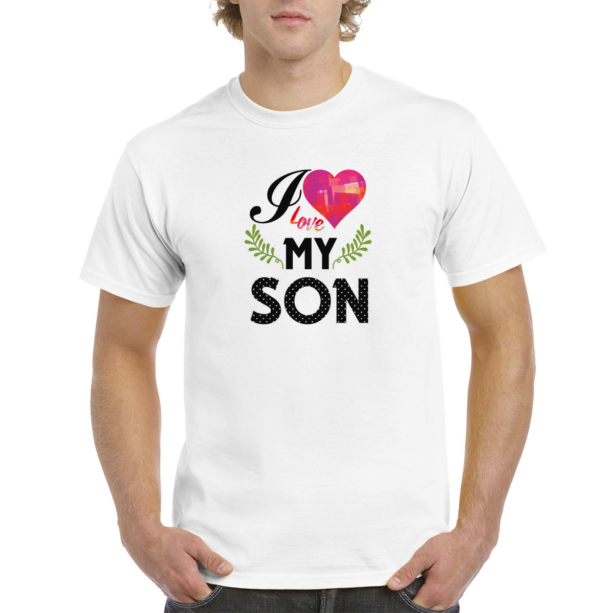 Футболка унисекс coolpodarok Прикол. Семья. I love my son. Я люблю моего сына белая 58 RU