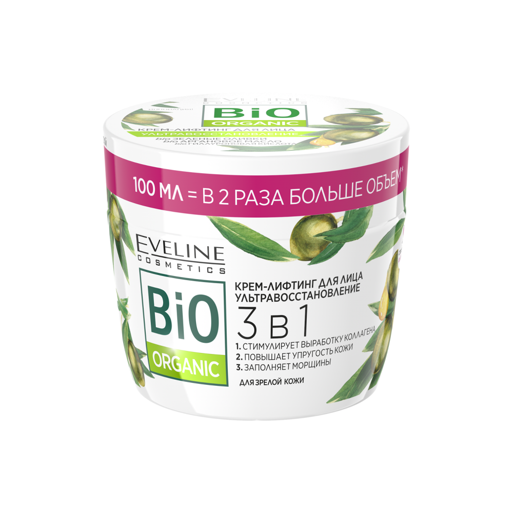 

Eveline Bio Organic Крем–лифтинг для лица ультравосстановление 3в1, 100 мл