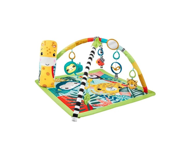 

Развивающий игровой коврик Fisher Price Rainforest Sensory Gym HJW08 3 в 1, Rainforest Sensory Gym