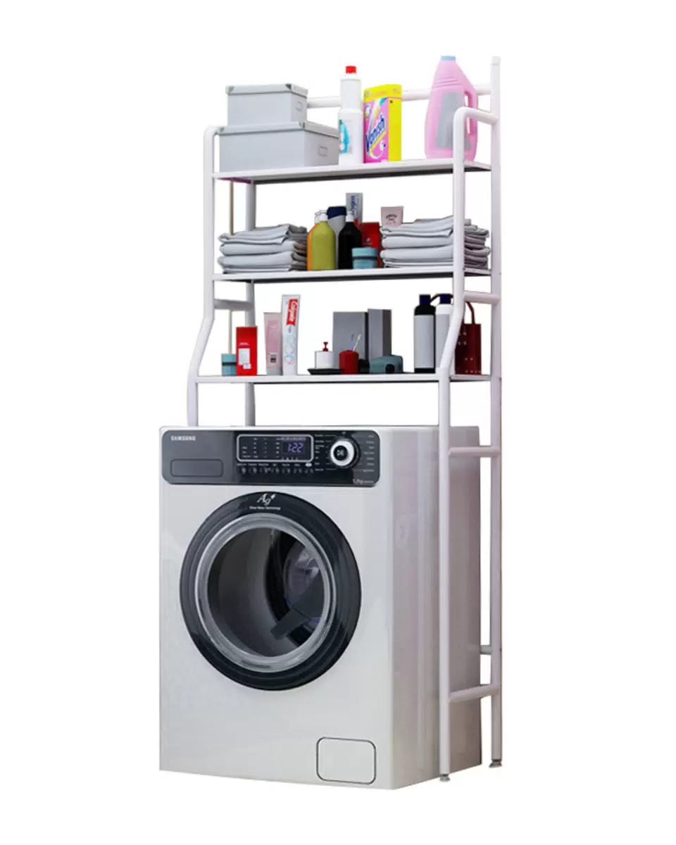 

Стеллаж для ванной GoodStore24 Washing Machine Rack TM-011, белый