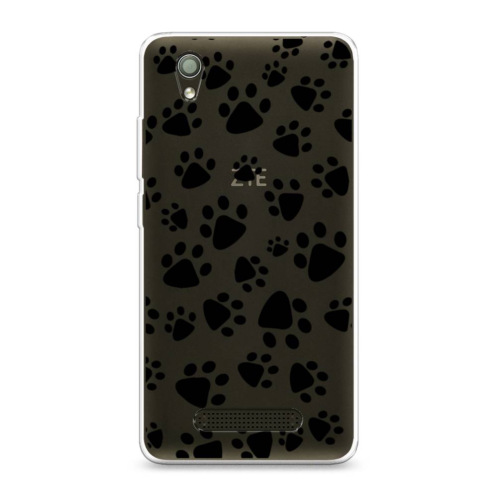 

Чехол Awog на ZTE Blade X3 / ЗТЕ Блэйд X3 "Лапки черные", Разноцветный, 130650-2