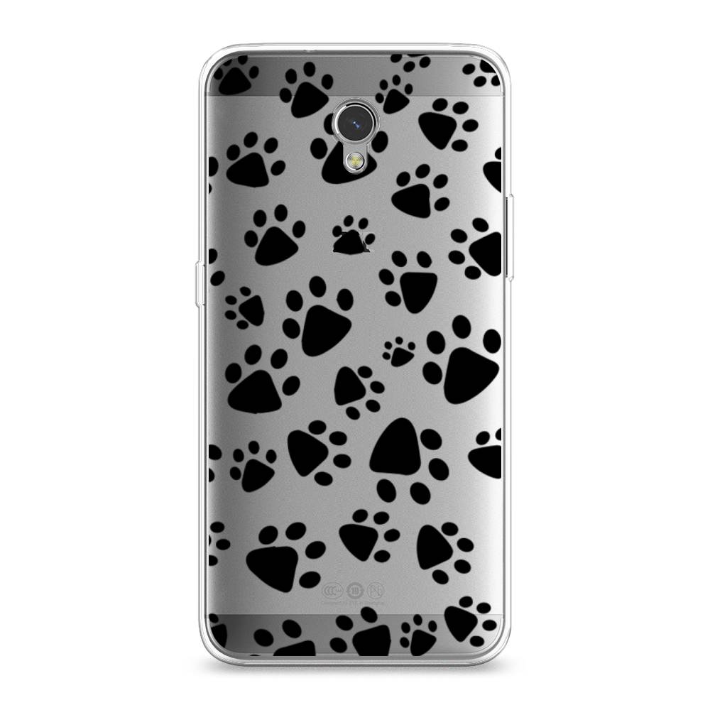 

Чехол Awog на ZTE Blade V7 / ЗТЕ Блэйд V7 "Лапки черные", Разноцветный, 131150-2