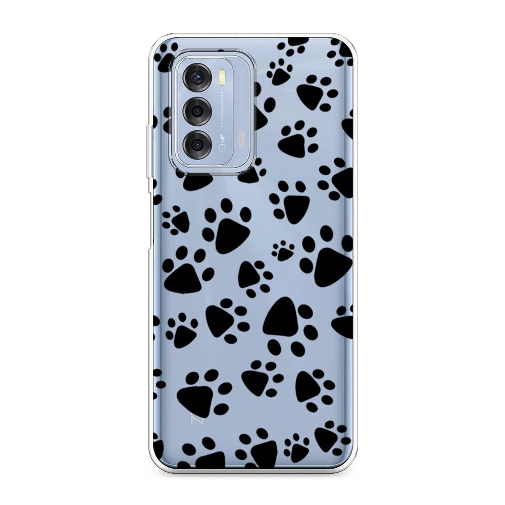 

Чехол Awog на ZTE Blade V40 / ЗТЕ Блэйд V40 "Лапки черные", Разноцветный, 136150-2