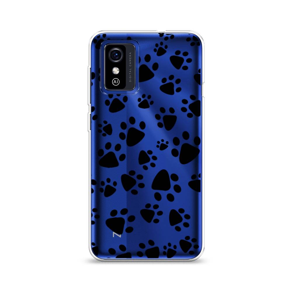 

Чехол Awog на ZTE Blade L9 / ЗТЕ Блэйд L9 "Лапки черные", Разноцветный, 135250-2