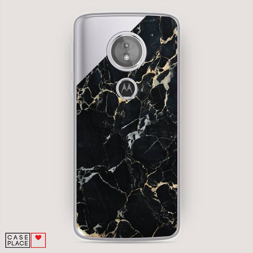 

Чехол Awog на Motorola Moto E5 / Моторола Мото E5 "Черный мрамор уголок", Разноцветный, 241050-3