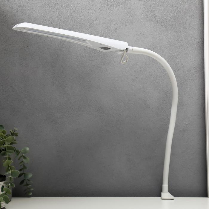 

Лампа настольная на струбцине Гермес 8Вт LED, гибкая стойка, белый, h=40 см