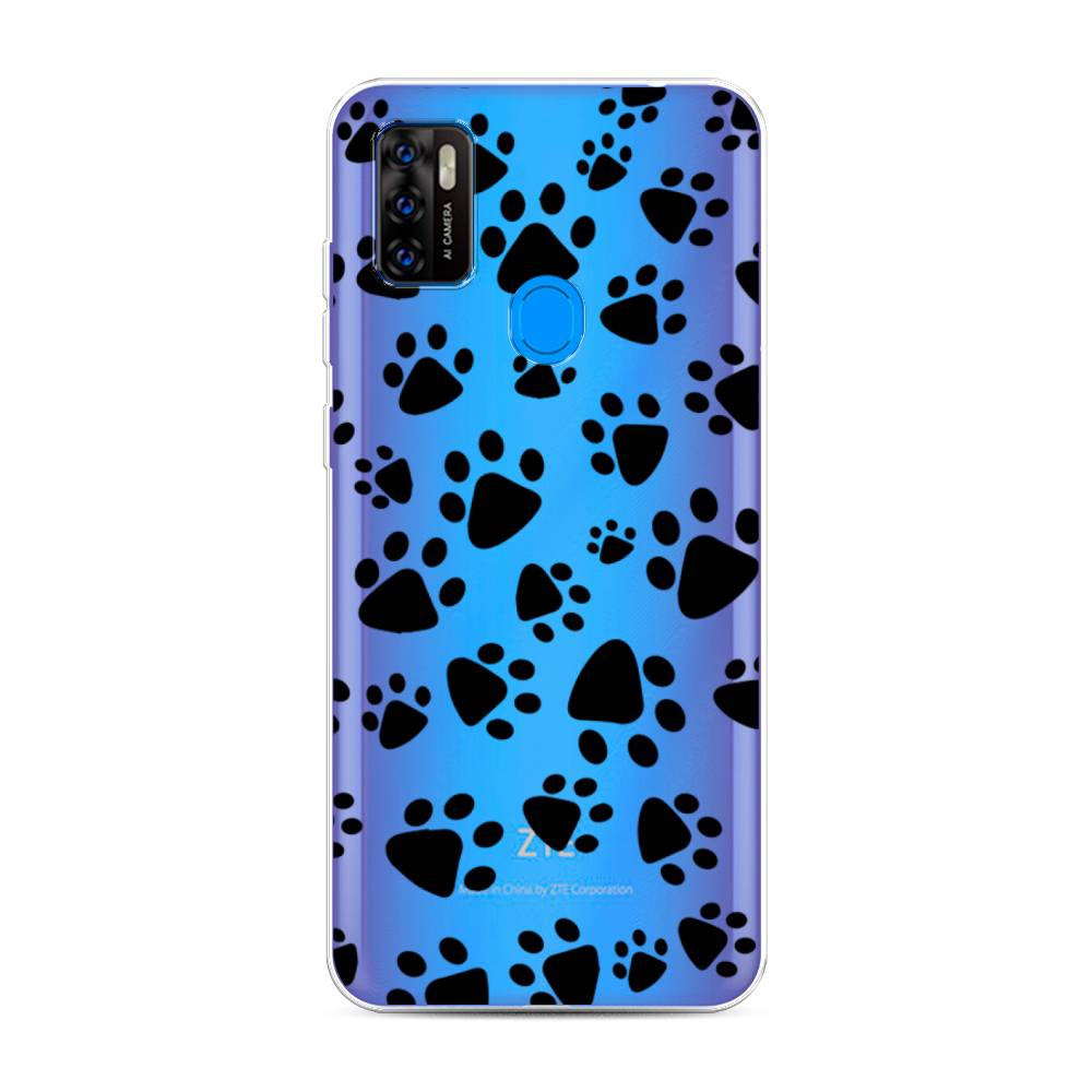 

Чехол Awog на ZTE Blade A7s 2020 / ЗТЕ Блэйд A7s 2020 "Лапки черные", Разноцветный, 133950-2