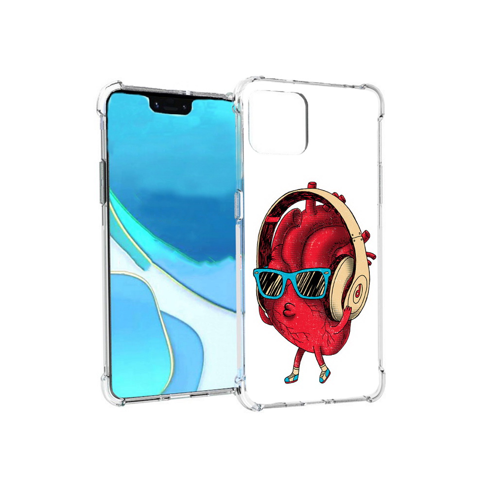

Чехол MyPads Tocco для Google Pixel 4 XL слушай сердце, Прозрачный, Tocco