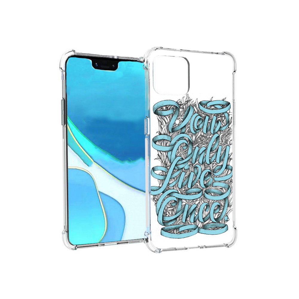

Чехол MyPads Tocco для Google Pixel 4 XL слова из ленты абстракция, Прозрачный, Tocco