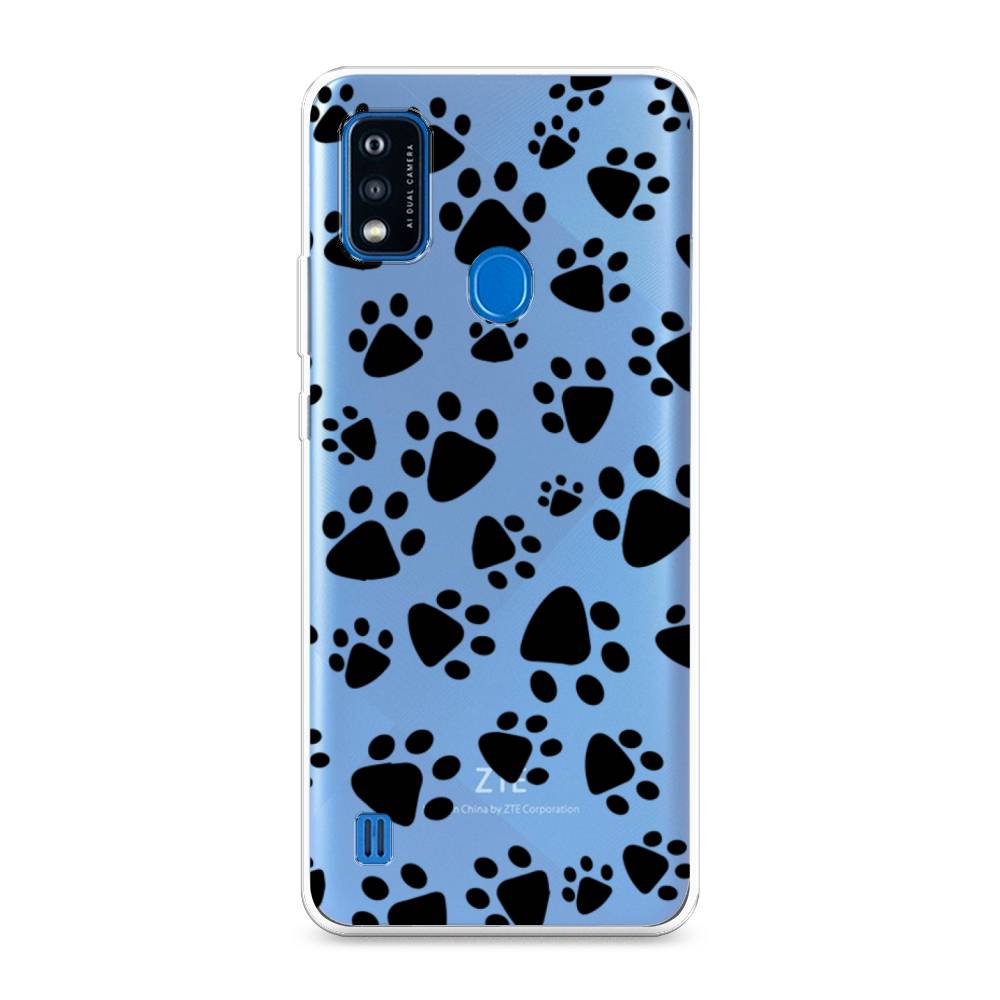 

Чехол Awog на ZTE Blade A51 / ЗТЕ Блэйд A51 "Лапки черные", Разноцветный, 134550-2