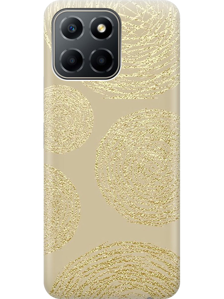 

Силиконовый чехол на Honor X6/X8 5G с принтом "Золотые круги", Прозрачный;золотистый, 762092231
