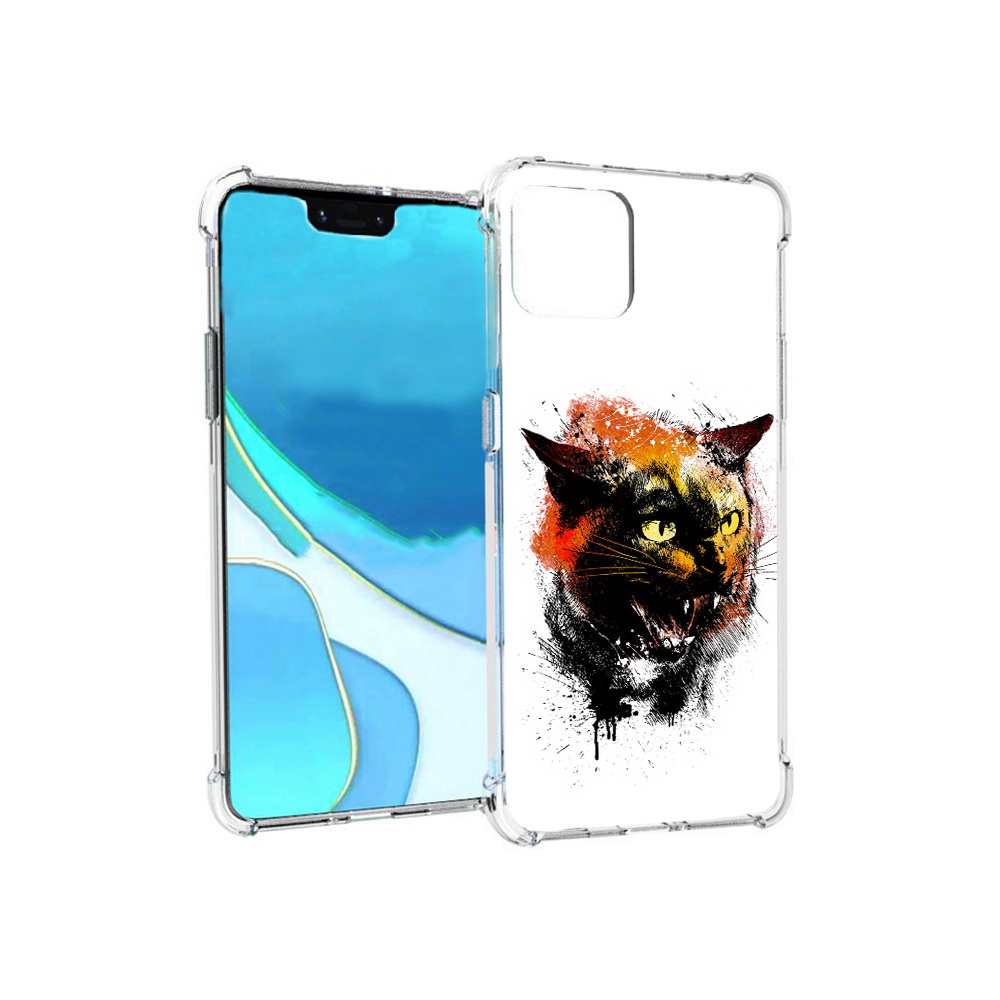 

Чехол MyPads Tocco для Google Pixel 4 XL сиамский кот, Прозрачный, Tocco