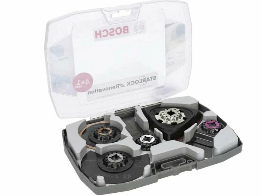 

Набор оснастки для реноватора Bosch 5 штук + 3 шлифлиста Starlock RB-5ER SET 2.608.664.624, 2.608.664.624