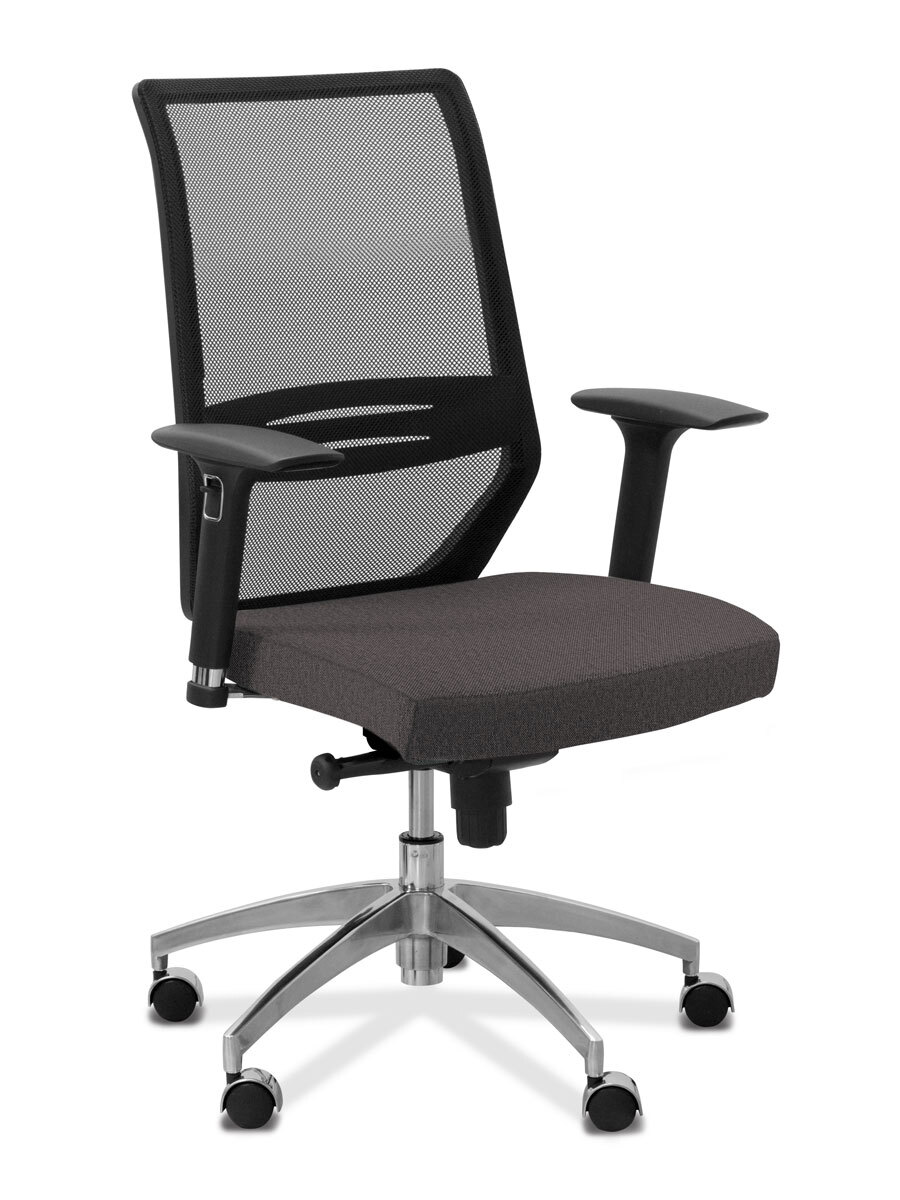 Кресло руководителя Юнитекс Aero lux Сетка/Ткань, черный;серый