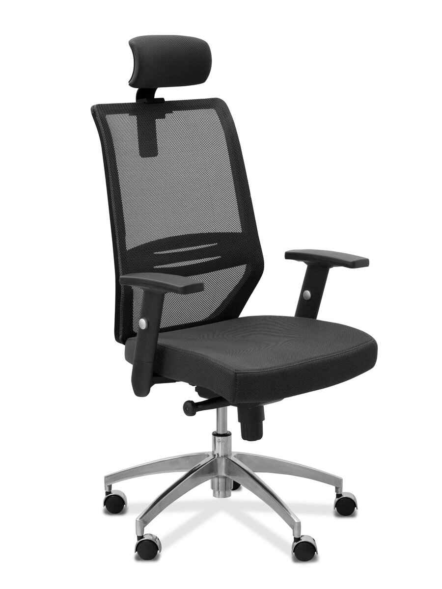 Компьютерное и офисное кресло Юнитекс Aero Сетка/Ткань, черный