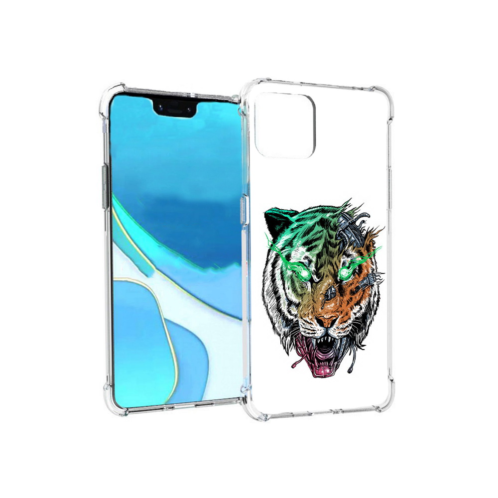 

Чехол MyPads Tocco для Google Pixel 4 XL робо-тигр, Прозрачный, Tocco