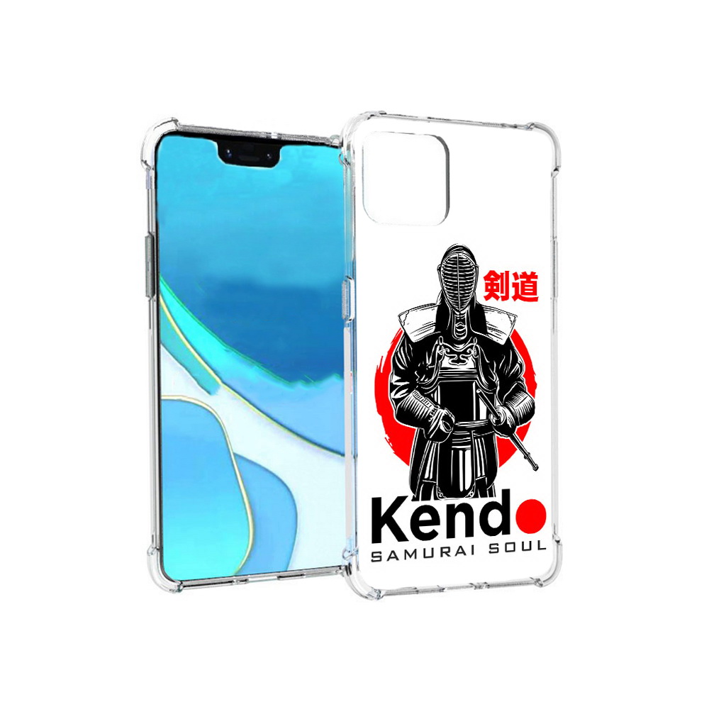 

Чехол MyPads Tocco для Google Pixel 4 XL рисованый самурай, Прозрачный, Tocco