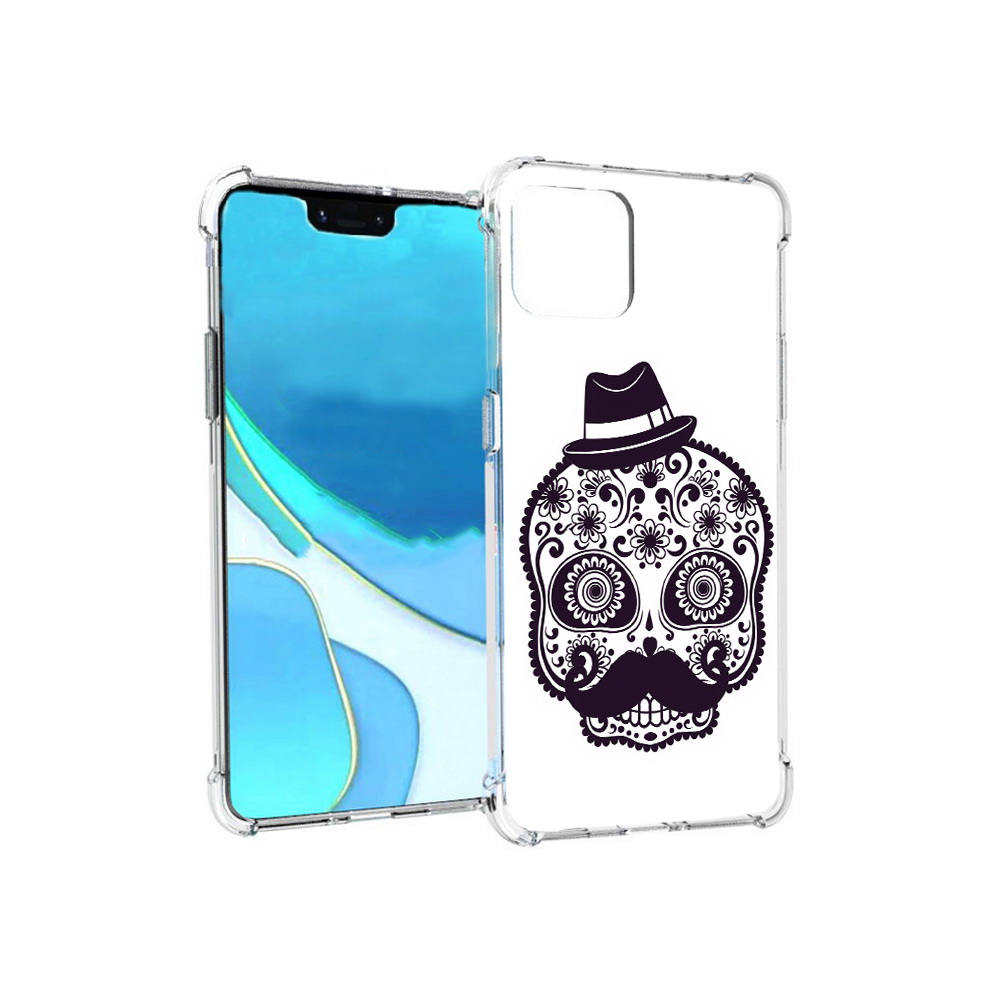 

Чехол MyPads Tocco для Google Pixel 4 XL разрисованный скелет, Прозрачный, Tocco