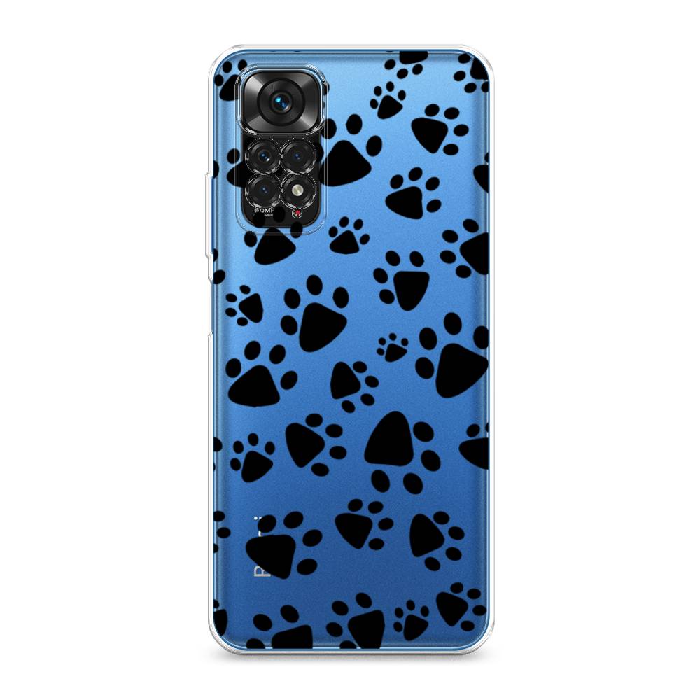 фото Силиконовый чехол "лапки черные" на xiaomi redmi note 11s awog