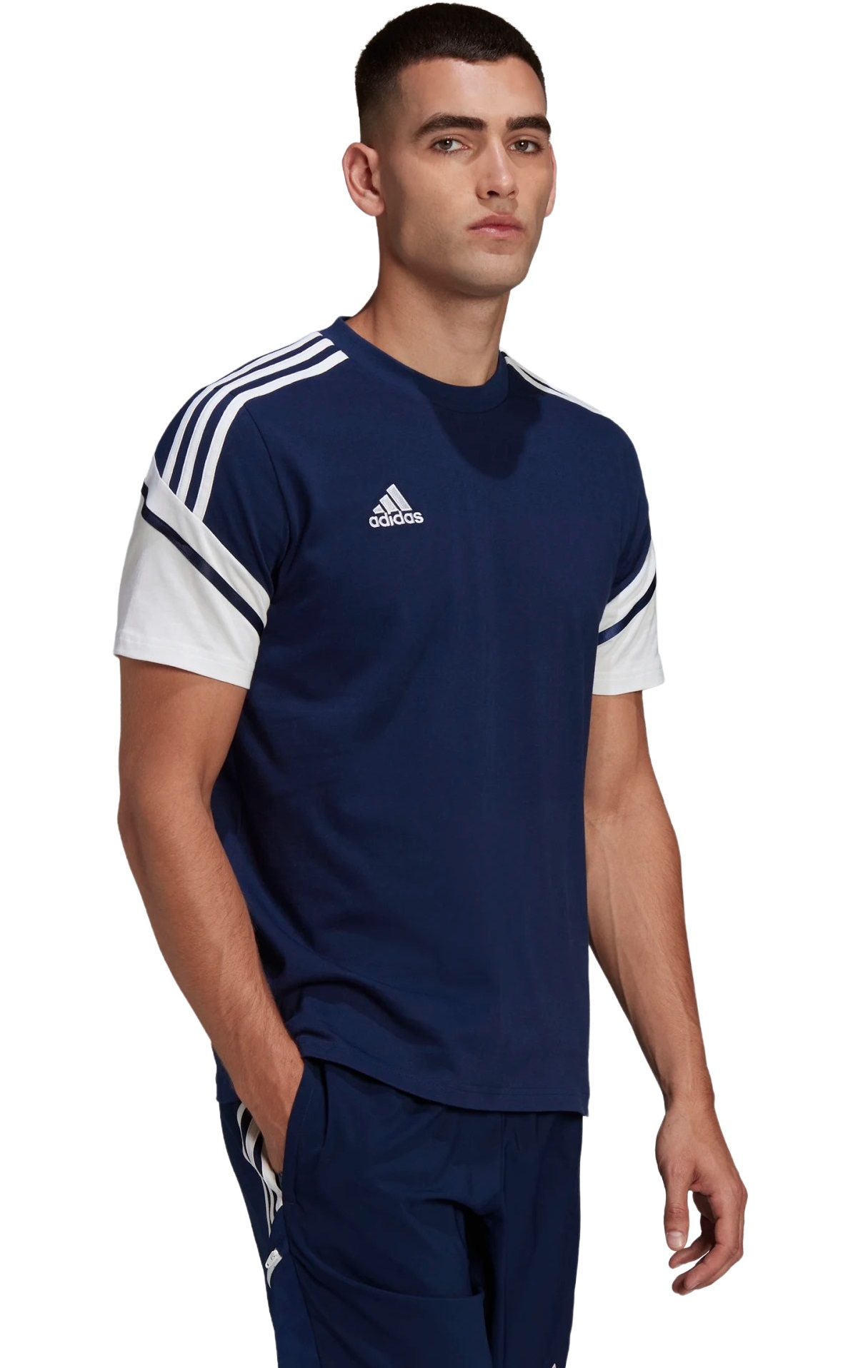 

Футболка мужская Adidas CON22 Tee синяя XL, CON22 Tee