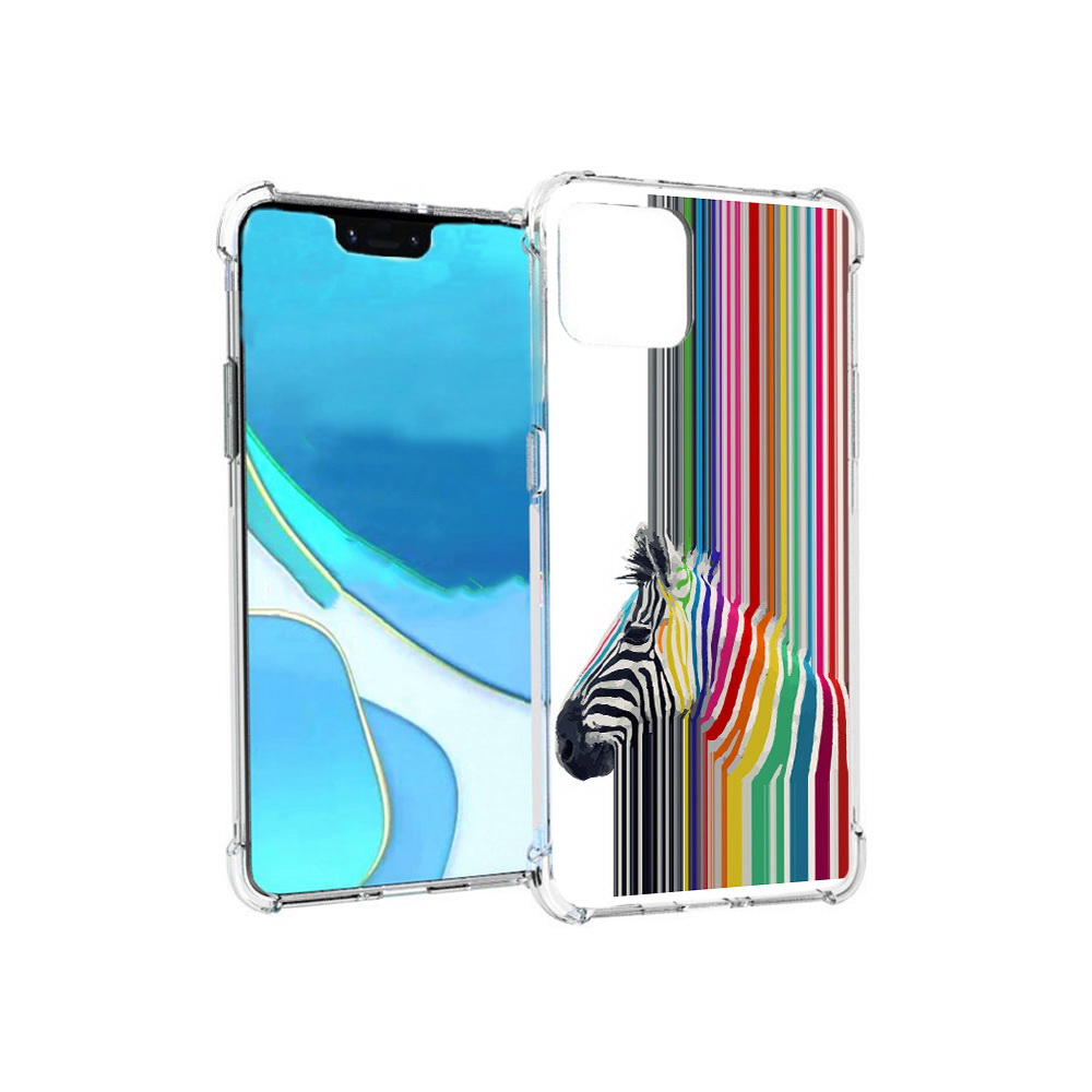 

Чехол MyPads Tocco для Google Pixel 4 XL радужная зебра, Прозрачный, Tocco