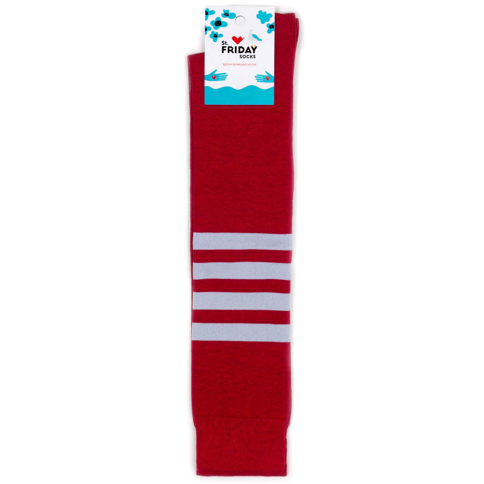 

Гольфы унисекс St. Friday Socks Ассиметричные красные, Красный, Ассиметричные