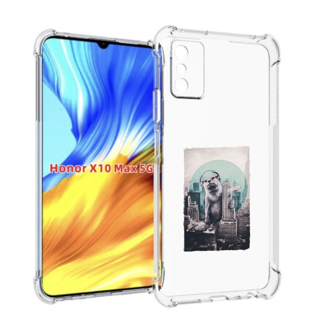 

Чехол MyPads выдра в городе для Honor X10 Max, Прозрачный, Tocco