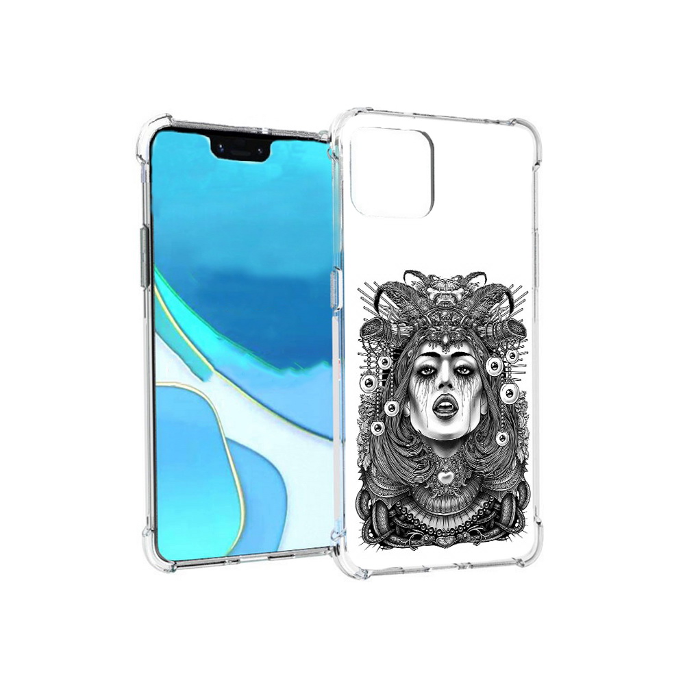 

Чехол MyPads Tocco для Google Pixel 4 XL портрет девушки черно белый, Прозрачный, Tocco