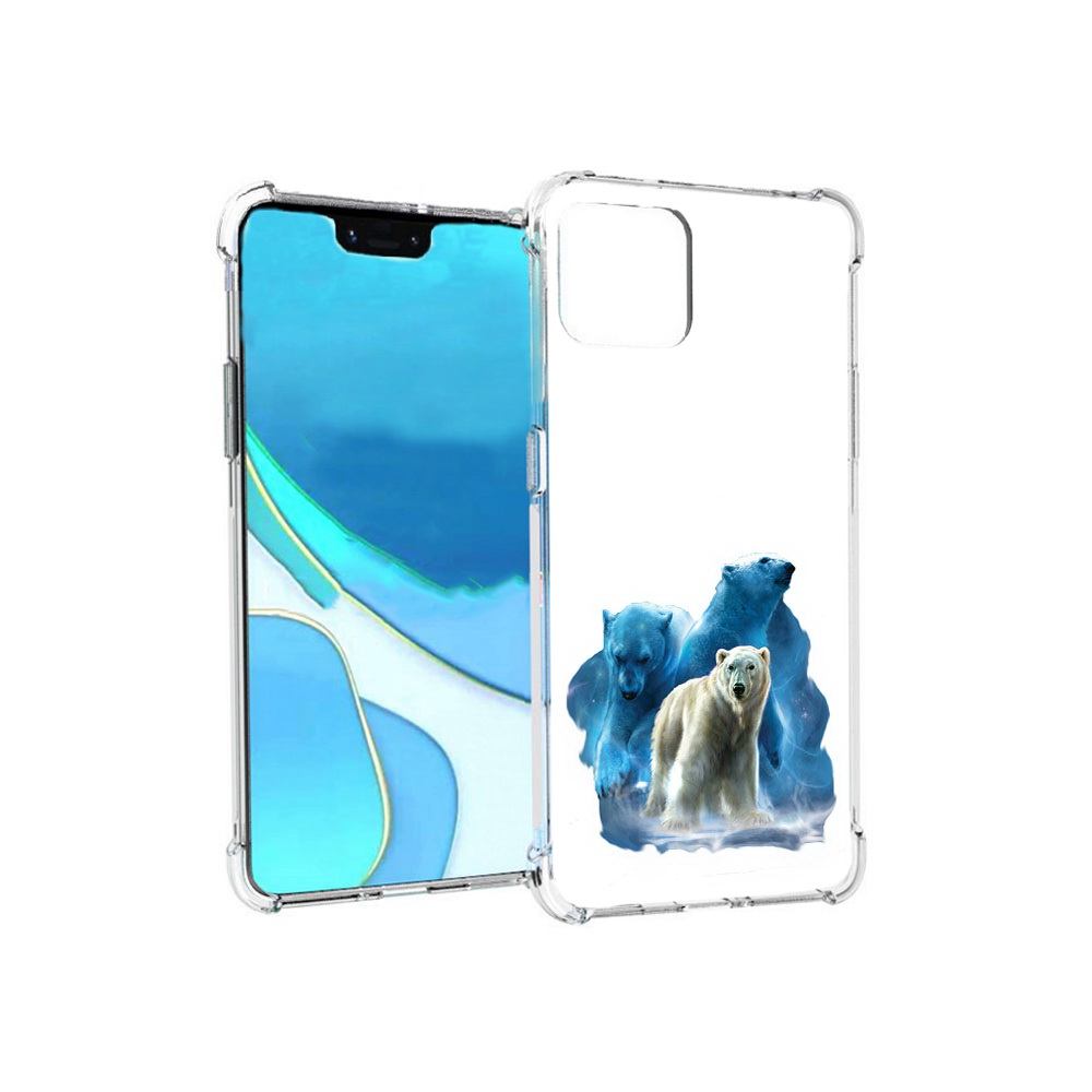 

Чехол MyPads Tocco для Google Pixel 4 XL полярный медведь, Прозрачный, Tocco
