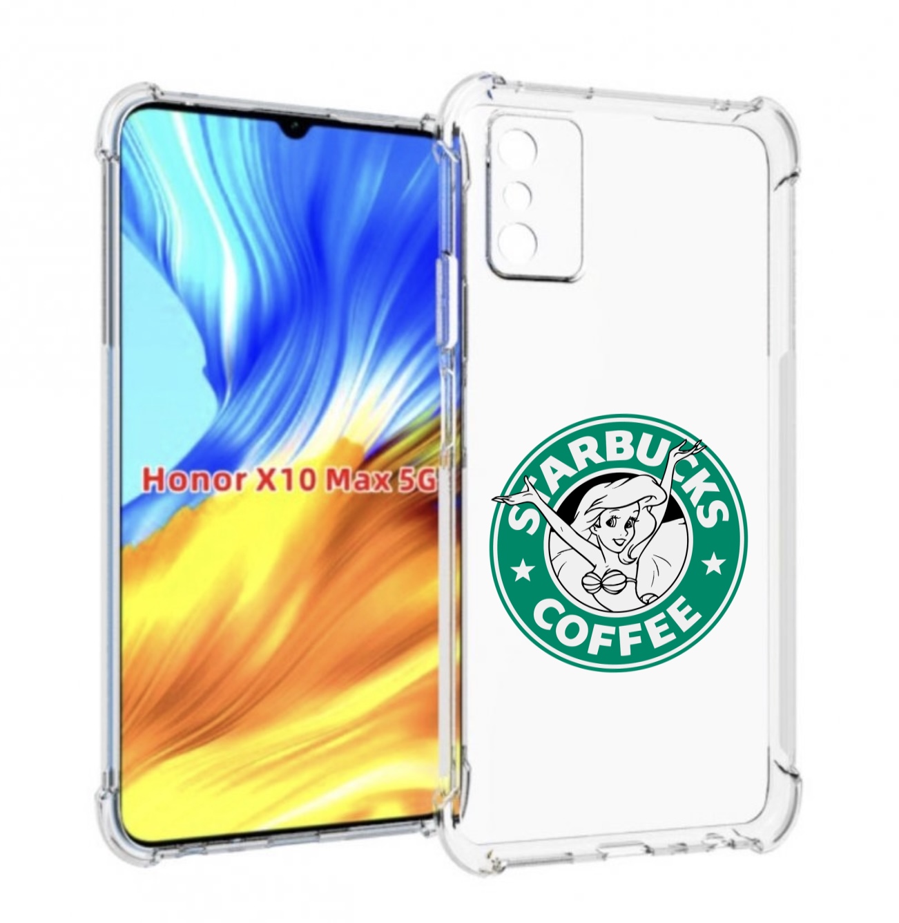 

Чехол MyPads старбакс-кофее для Honor X10 Max, Прозрачный, Tocco