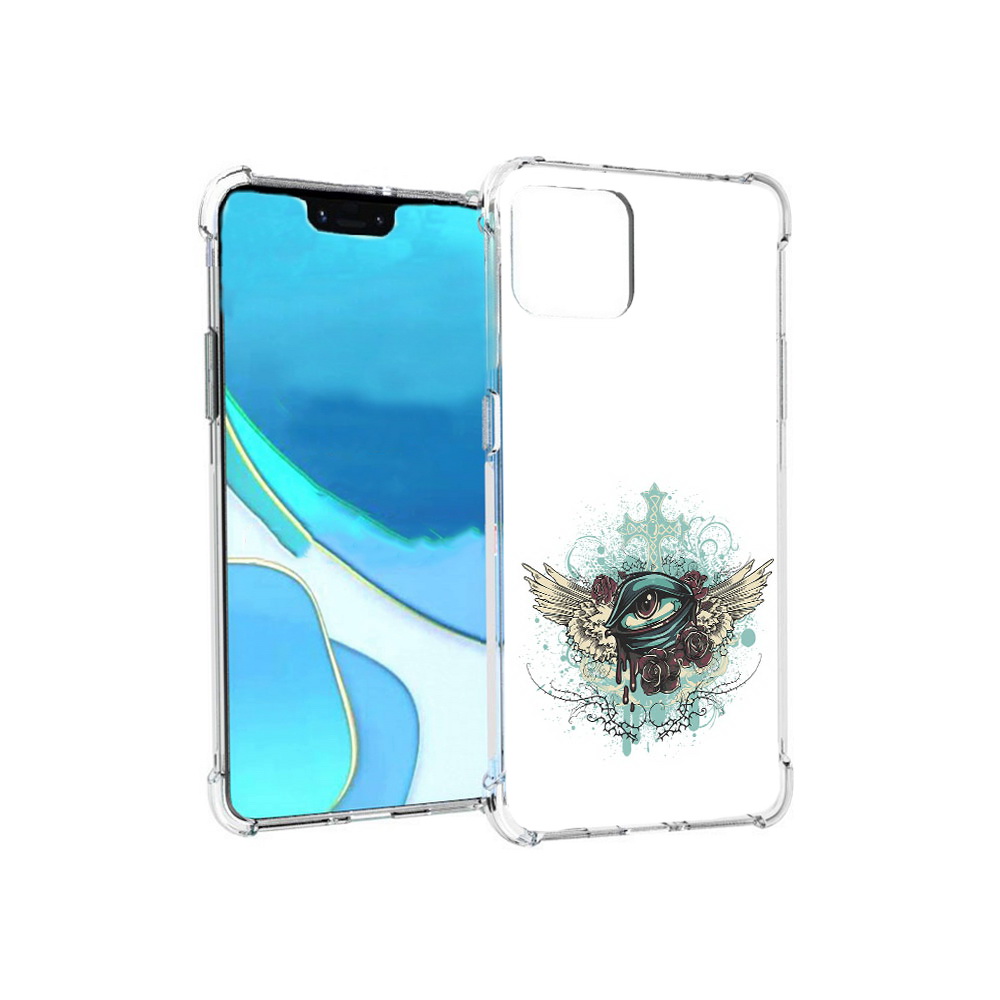 

Чехол MyPads Tocco для Google Pixel 4 XL плачущий глаз с крыльями, Прозрачный, Tocco