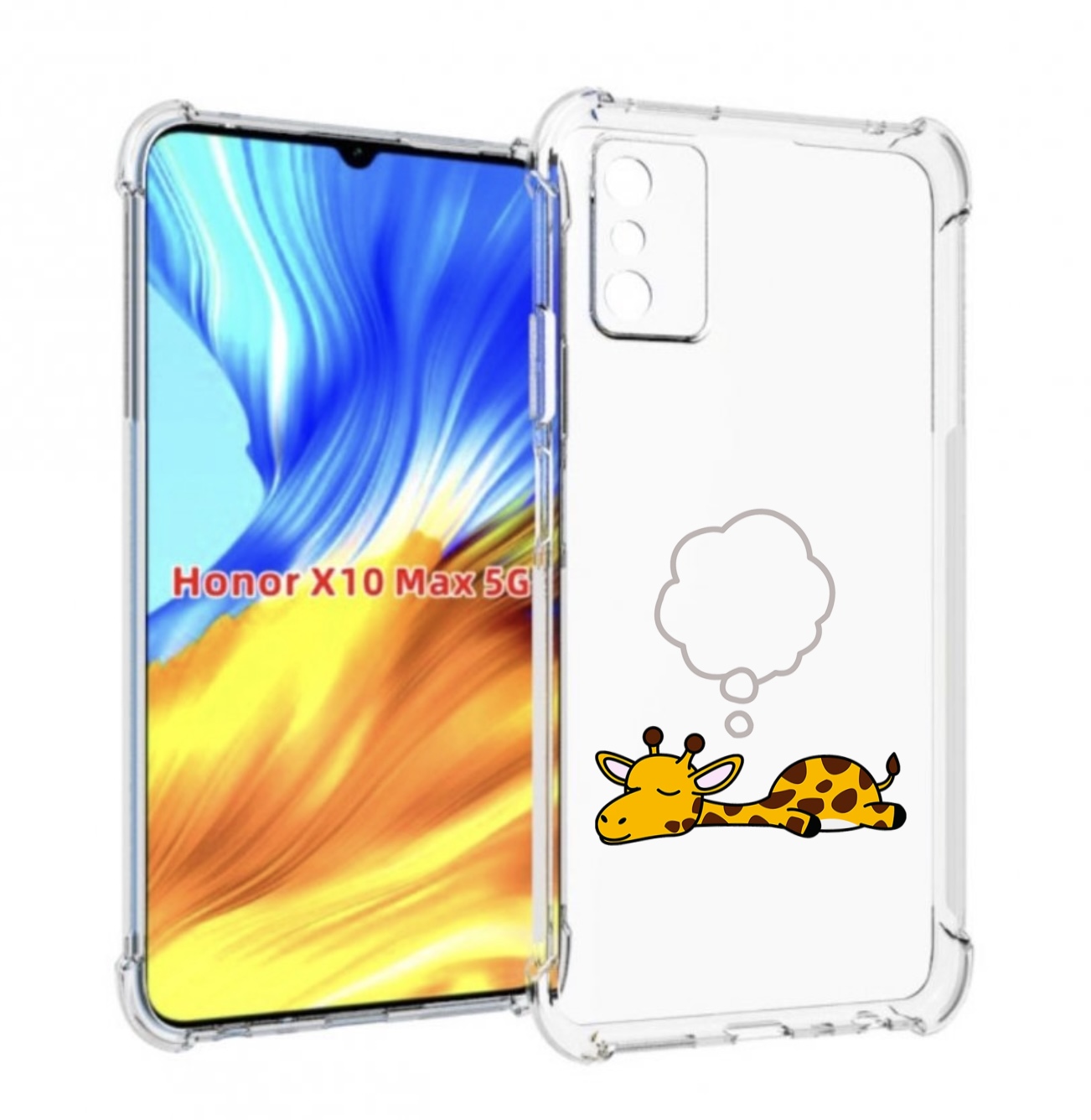 

Чехол MyPads спящий-жираф детский для Honor X10 Max, Прозрачный, Tocco