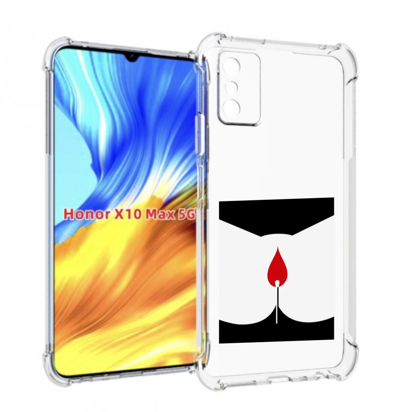 

Чехол MyPads спичка горит для Honor X10 Max, Прозрачный, Tocco