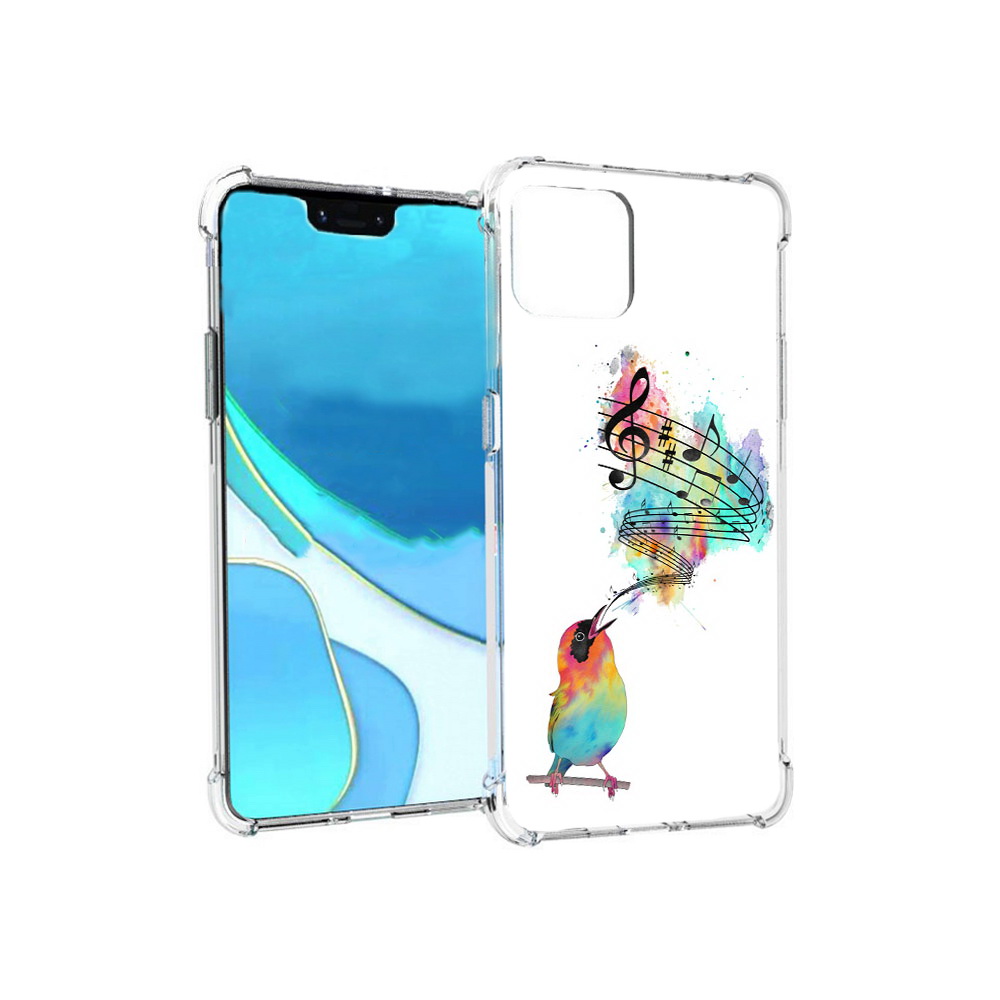 

Чехол MyPads Tocco для Google Pixel 4 XL певчая птичка, Прозрачный, Tocco