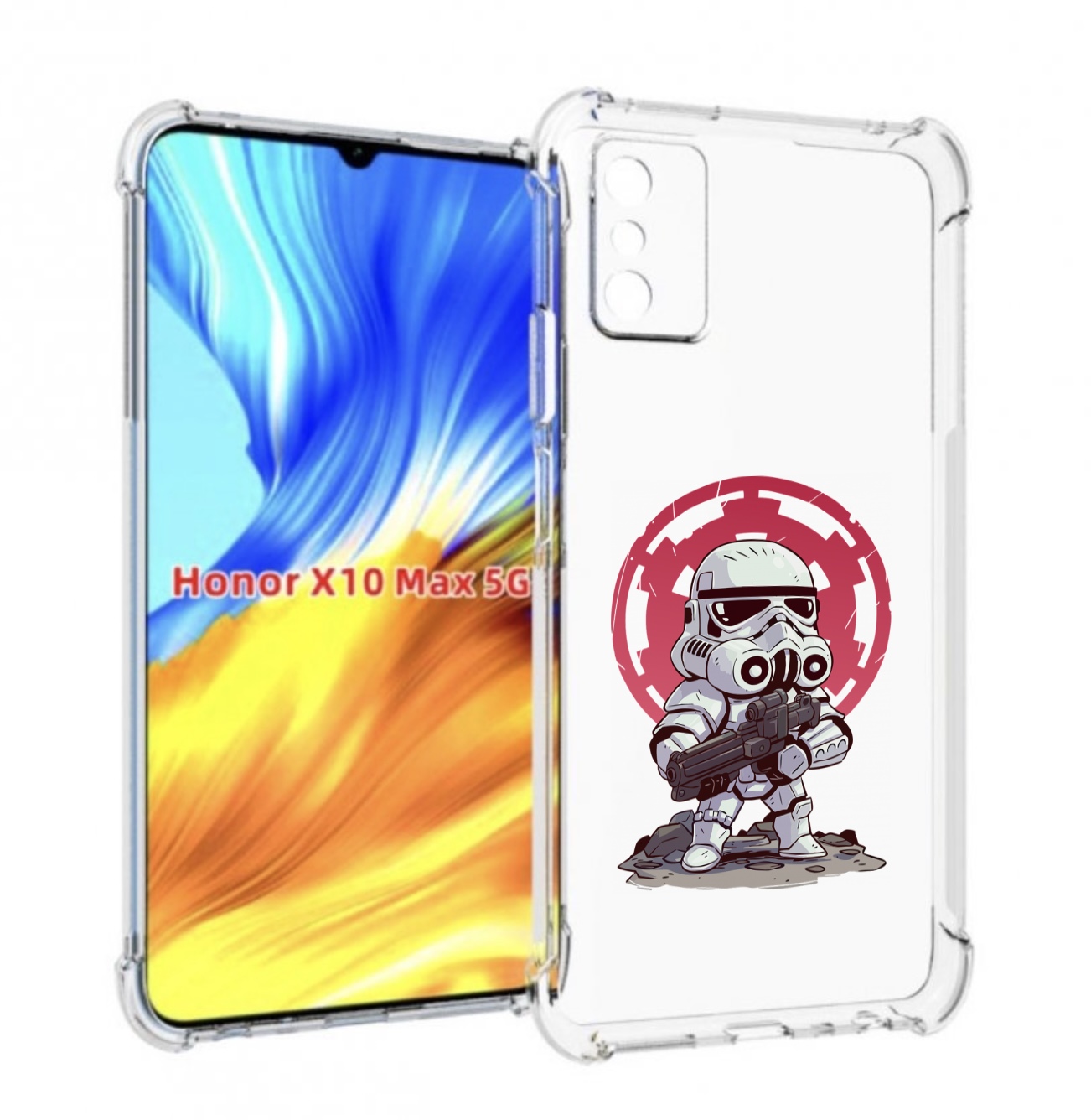 

Чехол MyPads солдат-из-старварс для Honor X10 Max, Прозрачный, Tocco