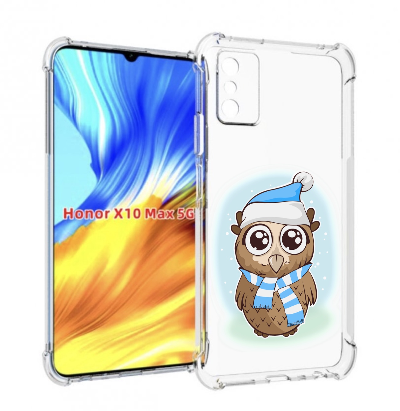 

Чехол MyPads сова-в-шарфике-и-шапке для Honor X10 Max, Прозрачный, Tocco