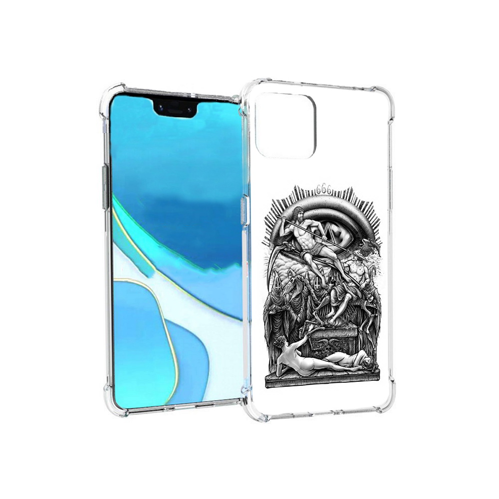 

Чехол MyPads Tocco для Google Pixel 4 XL оракул черно белый, Прозрачный, Tocco