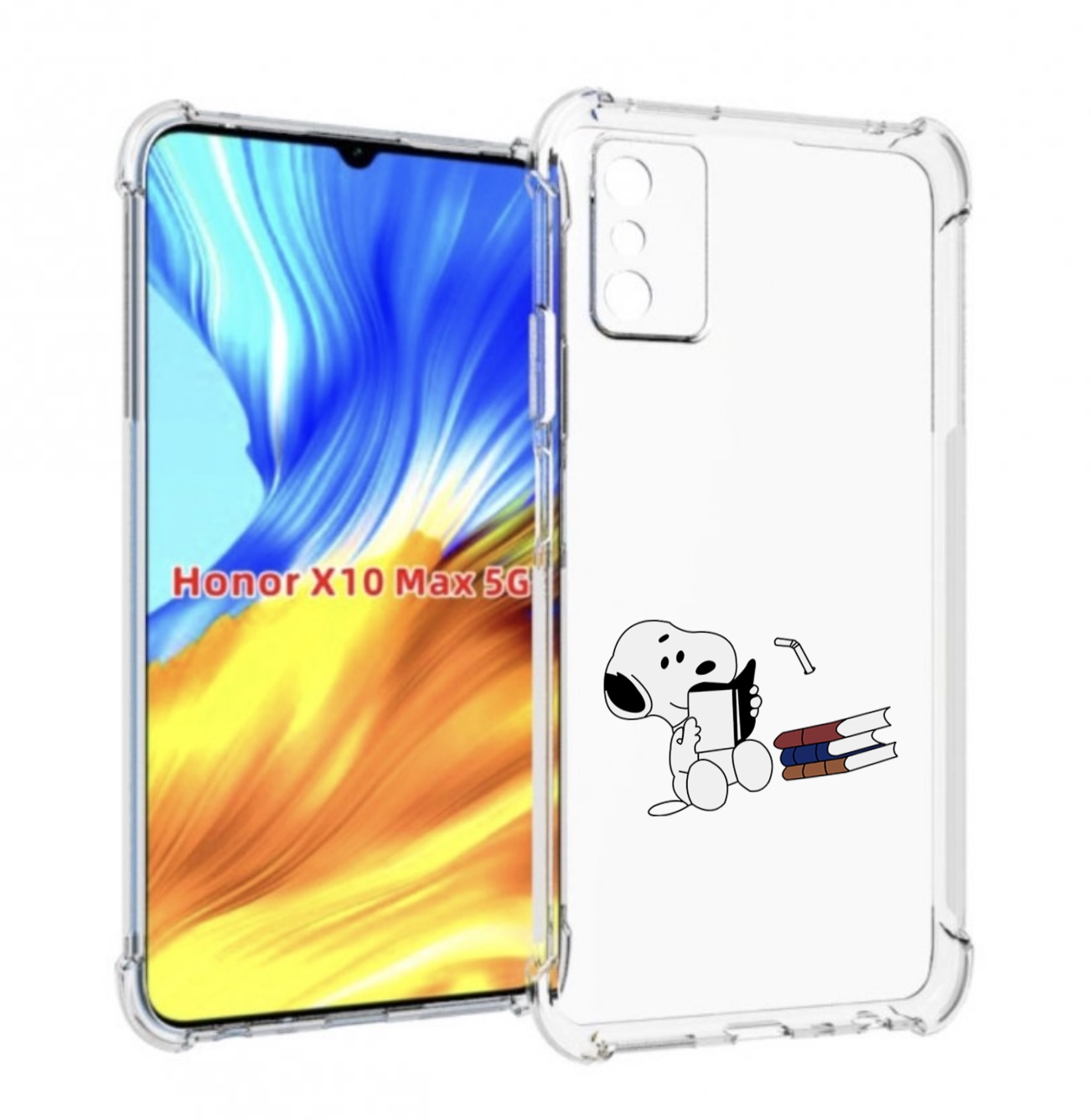 

Чехол MyPads собака-с-книжками для Honor X10 Max, Прозрачный, Tocco