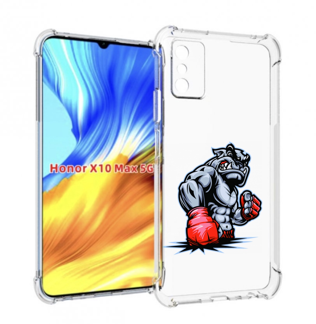 

Чехол MyPads собака-боксер для Honor X10 Max, Прозрачный, Tocco