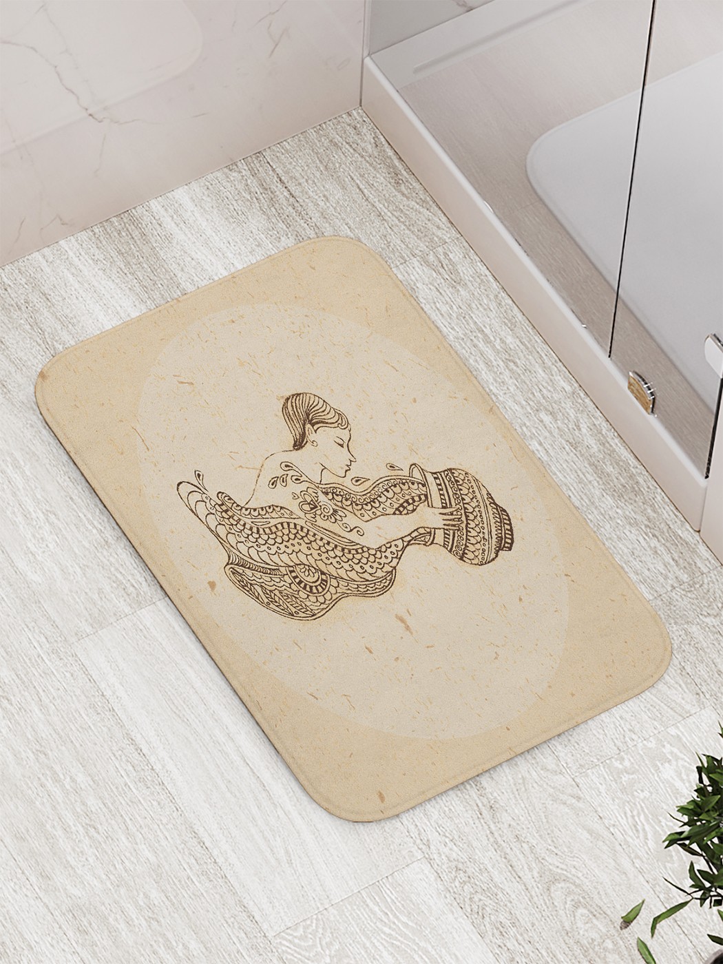 

Коврик противоскользящий для ванной, сауны, бассейна, 77х52 см bath_58200 JoyArty