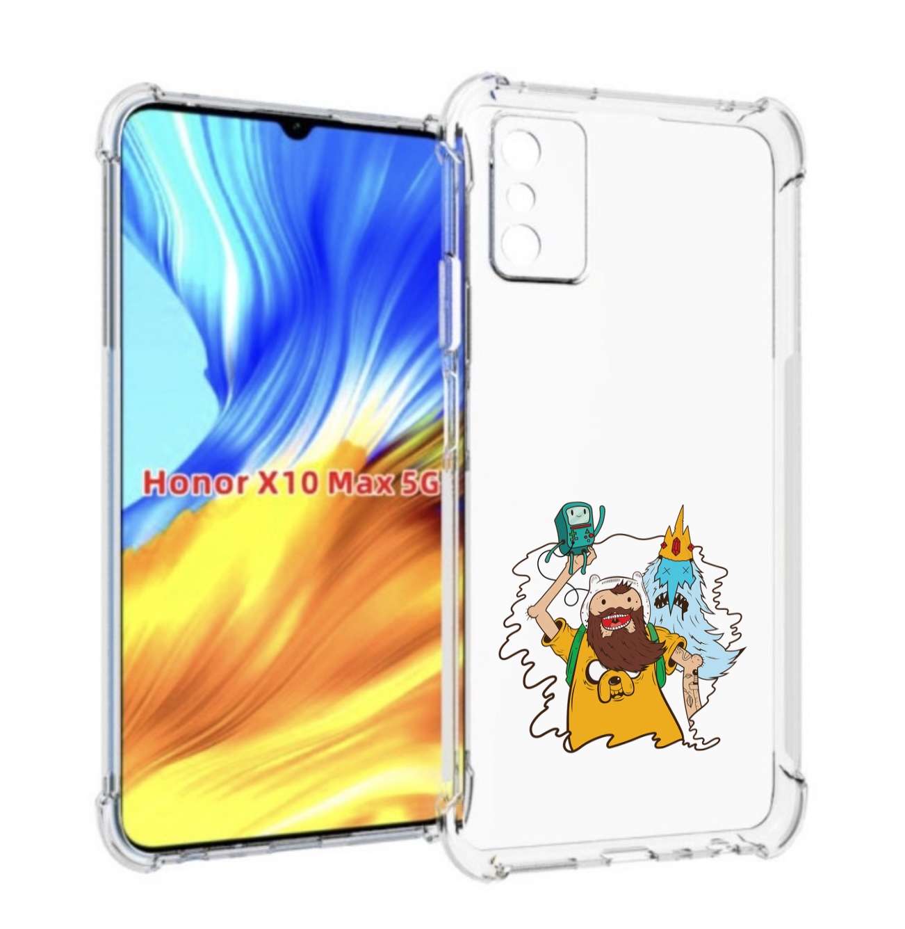 

Чехол MyPads время приключений старый Финн для Honor X10 Max, Прозрачный, Tocco