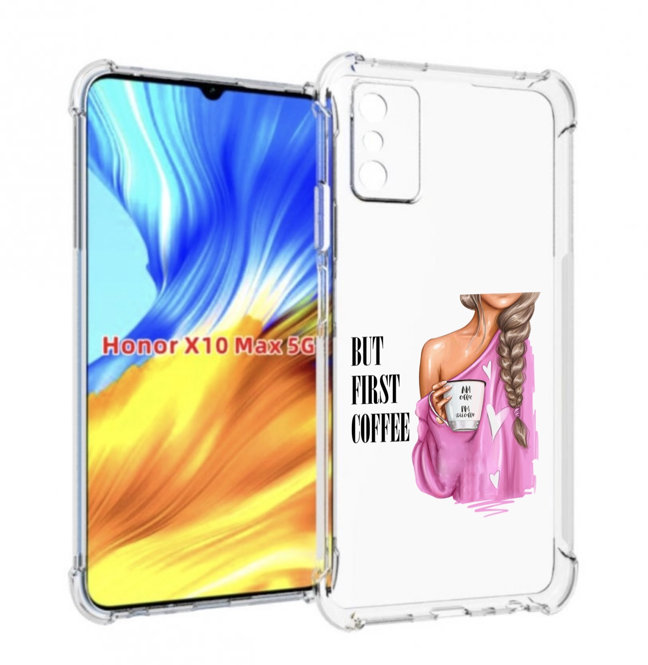 

Чехол MyPads сначала-кофе для Honor X10 Max, Прозрачный, Tocco