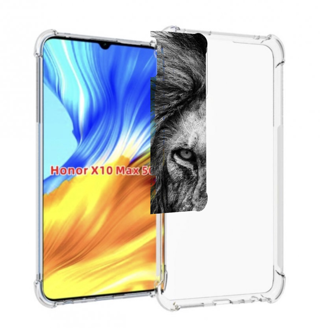 

Чехол MyPads смуглый лев мужской для Honor X10 Max, Прозрачный, Tocco