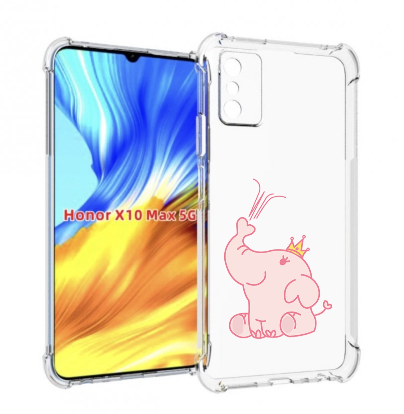 

Чехол MyPads слоник-принц детский для Honor X10 Max, Прозрачный, Tocco