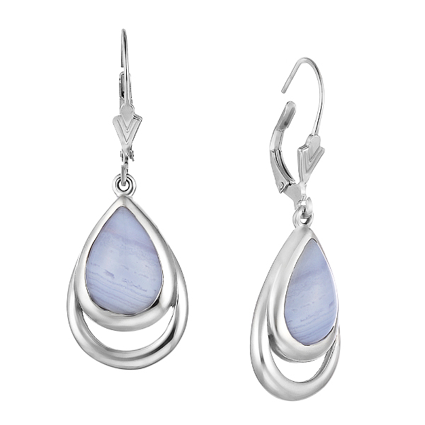 

Серьги подвески из серебра с агатом Element47 NER222_BL_GAG_WG, NER222_BL_GAG_WG
