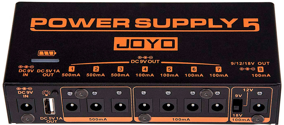 Joyo Jp-05 Power Supply 5 - блок питания педалей эффектов, 9 Вх7 шт