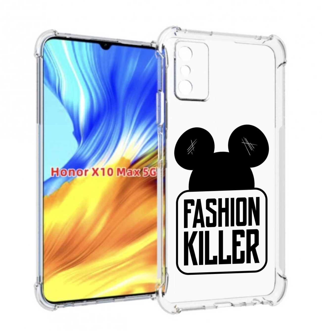 

Чехол MyPads силуэт-микки-мауса для Honor X10 Max, Прозрачный, Tocco