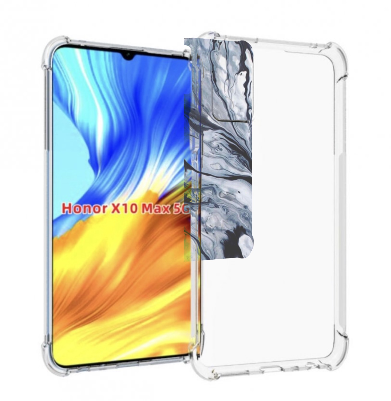 

Чехол MyPads серая краска для Honor X10 Max, Прозрачный, Tocco